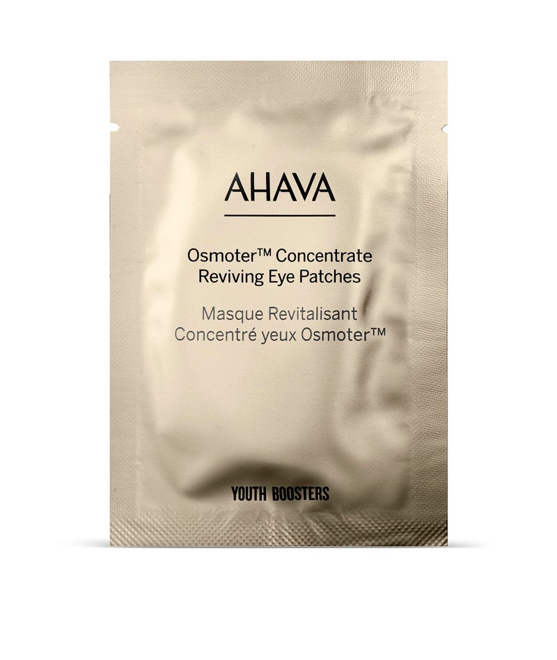 AHAVA Osmoter Concentrate Reviving Eye Patches  Hydrogel patches for youthful  rested eyes reduces wrinkles fatigue signs  fine lines enhances radiance with Osmoter X3  Niacinamide 6 packs